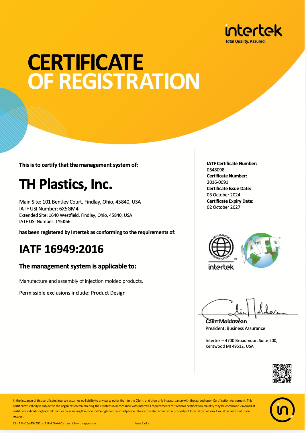 2 THP OMD IATF